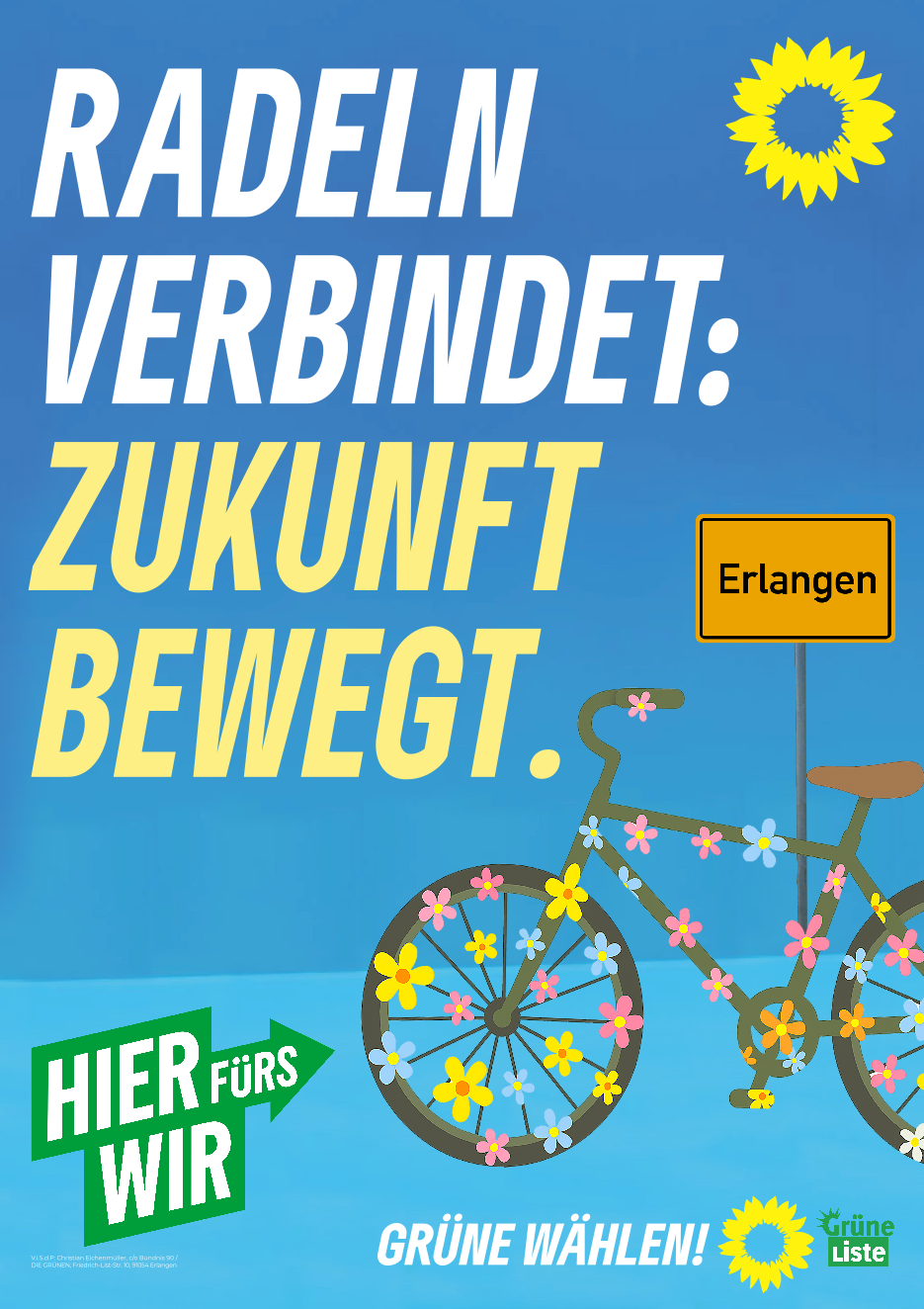 Wahlplakat Fahrrad